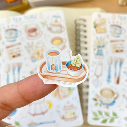 Planche d'autocollants - Tea Time