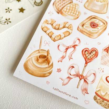 Planche d'autocollants - Amoureux du chocolat