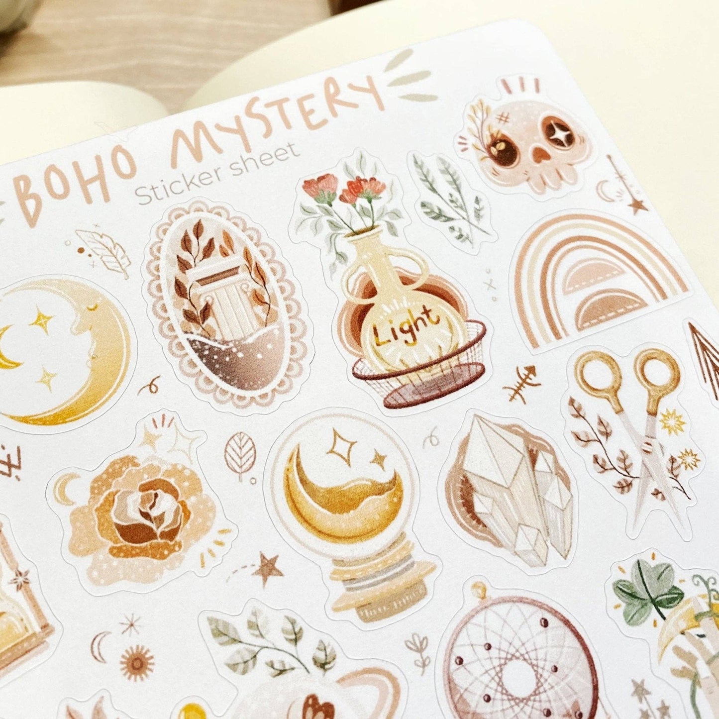 Planche d'autocollants - Boho Mystery