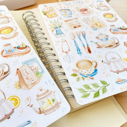 Planche d'autocollants - Tea Time