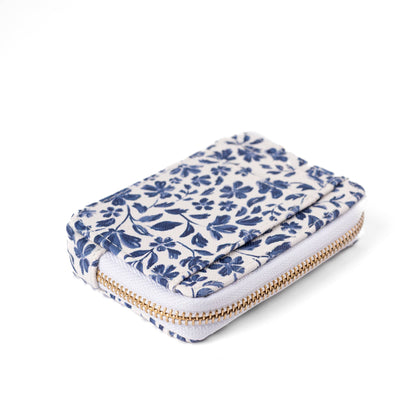 Porte-monnaie - Bleu floral
