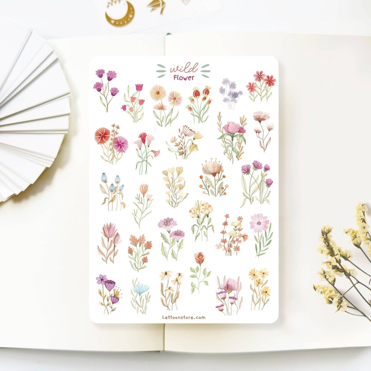 Planche d'autocollants - Fleurs sauvages
