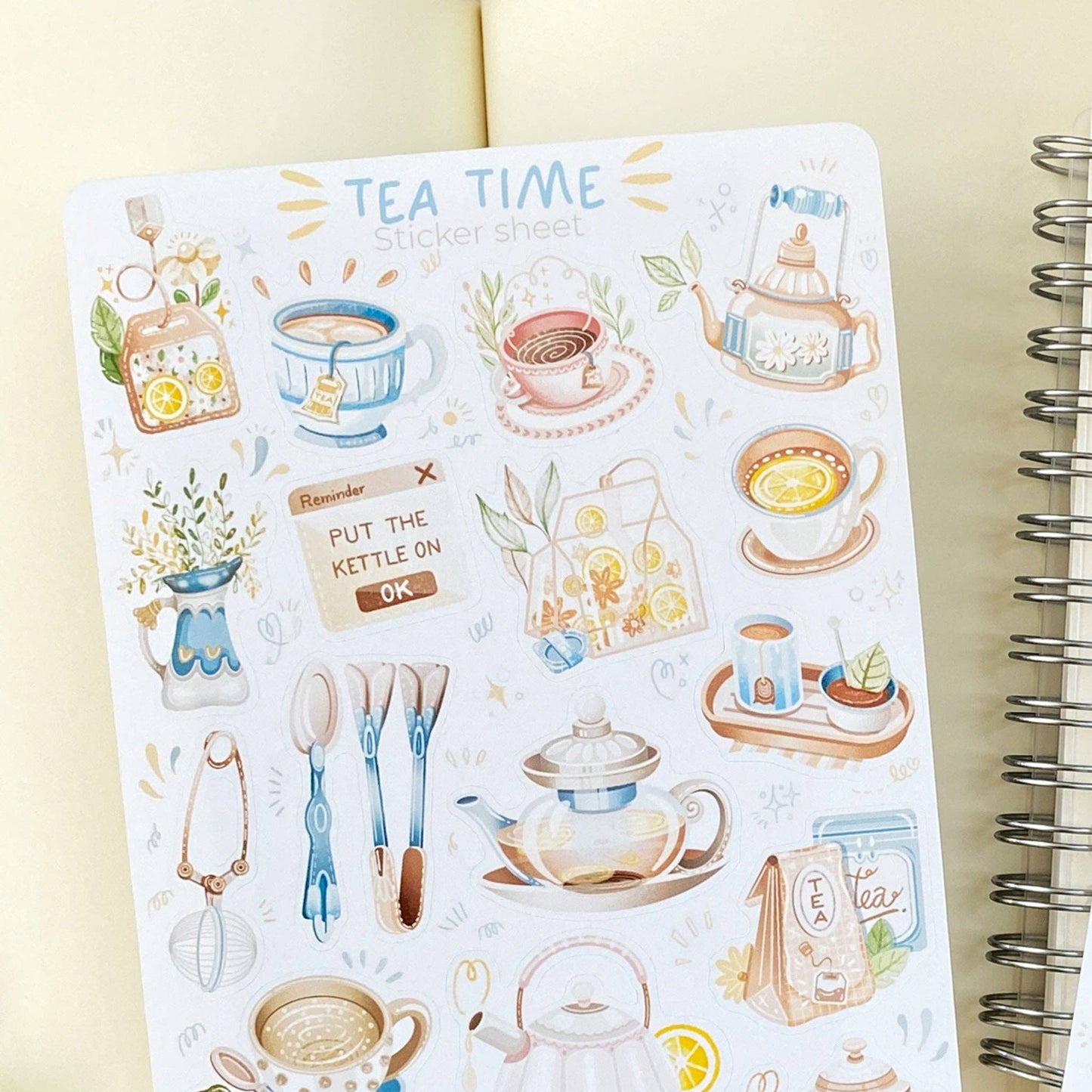 Planche d'autocollants - Tea Time