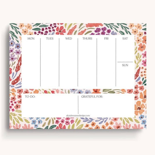Planner semainier - Fleurs