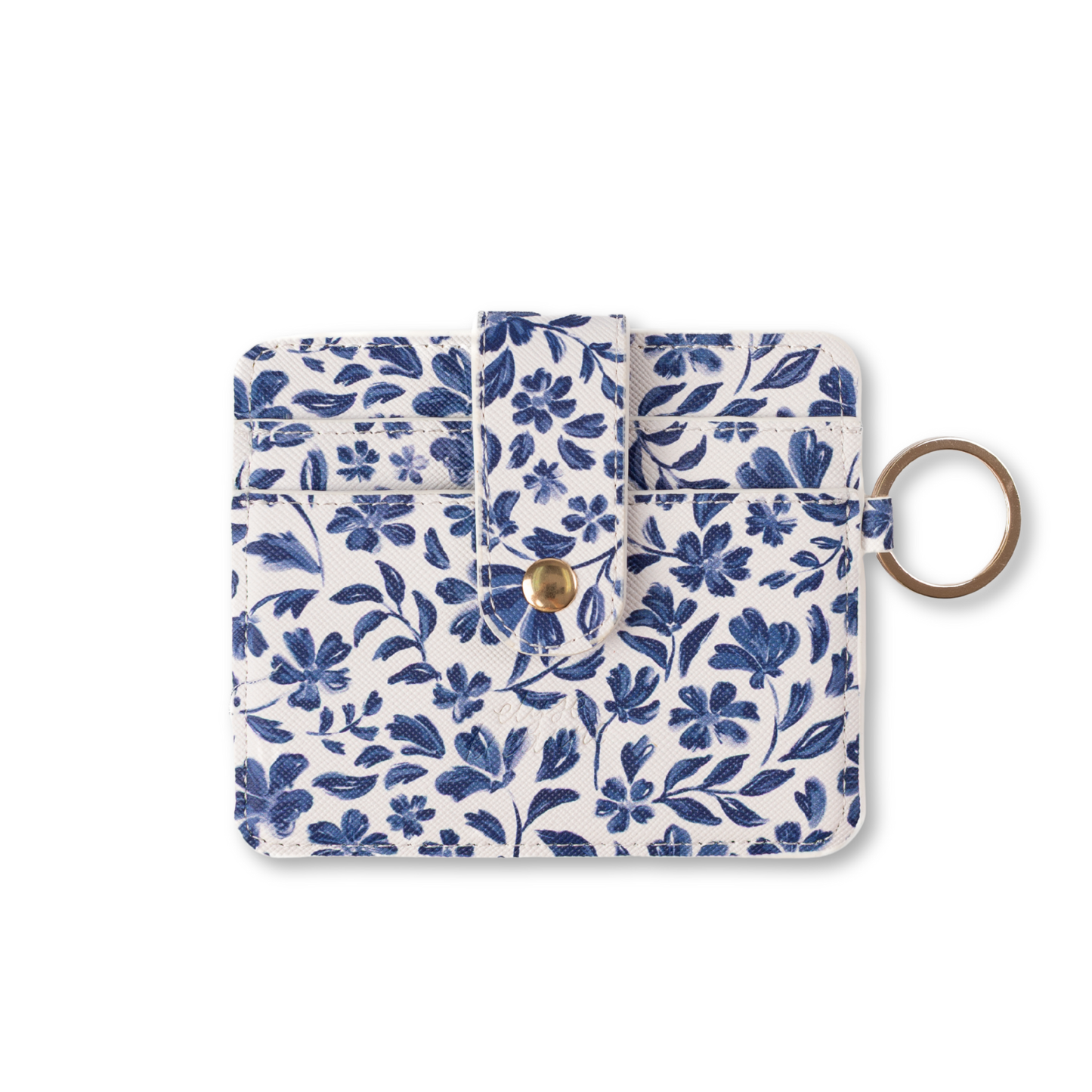Porte-cartes - Bleu floral