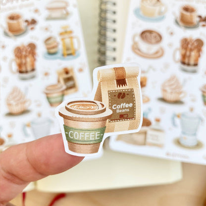 Planche d'autocollants - Coffee
