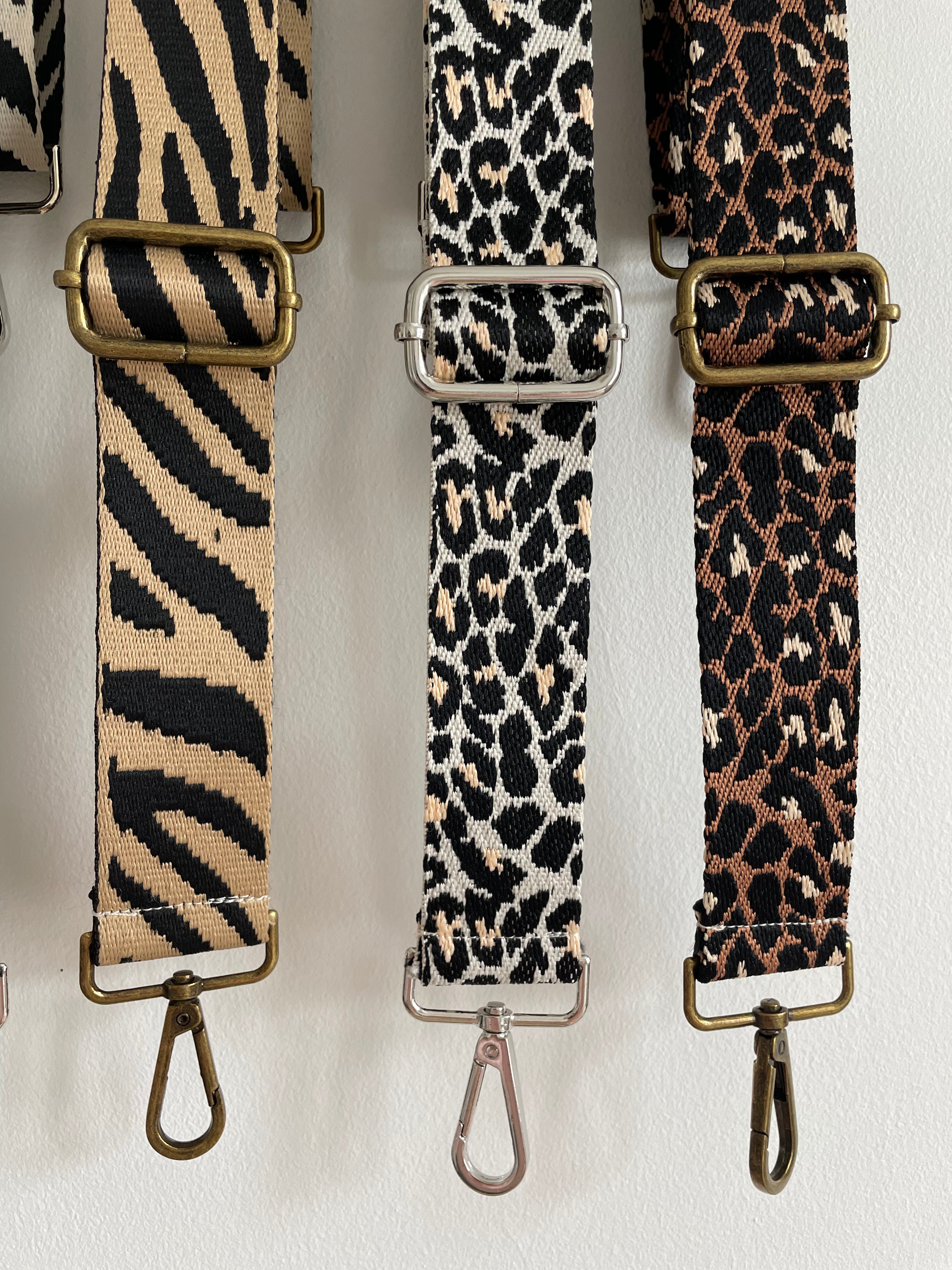 sangles de sacs motifs leopard